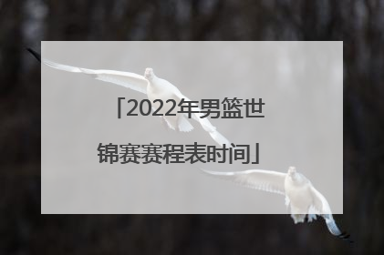 「2022年男篮世锦赛赛程表时间」中国男篮世锦赛2022赛程表